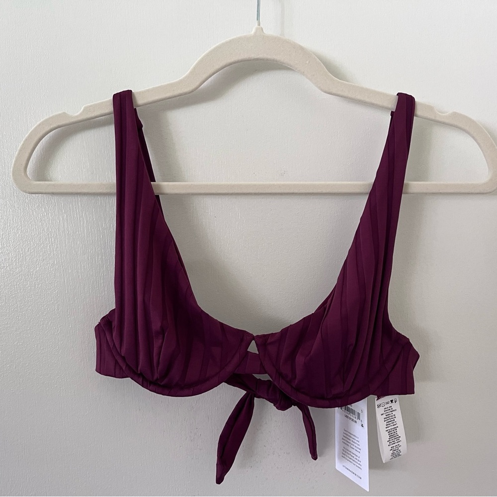 Vitamin A Sangria Halter Underwire Bikini Top